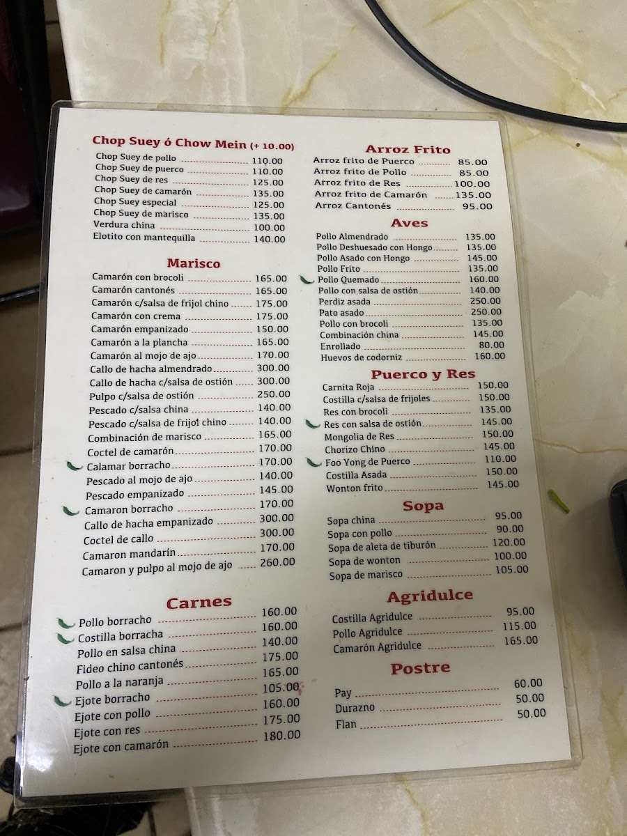 Comida China Hon Lin Menu - Image 1