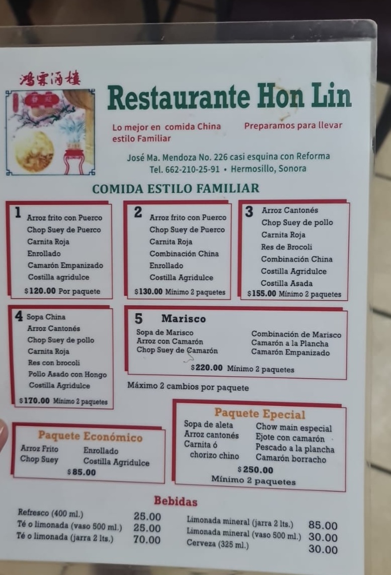 Comida China Hon Lin Menu - Image 4